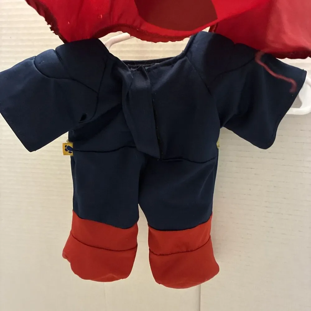 Build-A-Bear Superman Man of Steel Costume Suit & Cape DC Comics Logo Outfit BAB